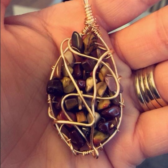 Mookaite Jasper Natural Stone Handmade Pendant - Picture 1 of 3